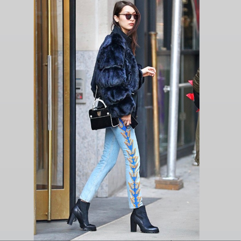Bella Hadid inspired DIY Flame Jeans, Levi’s